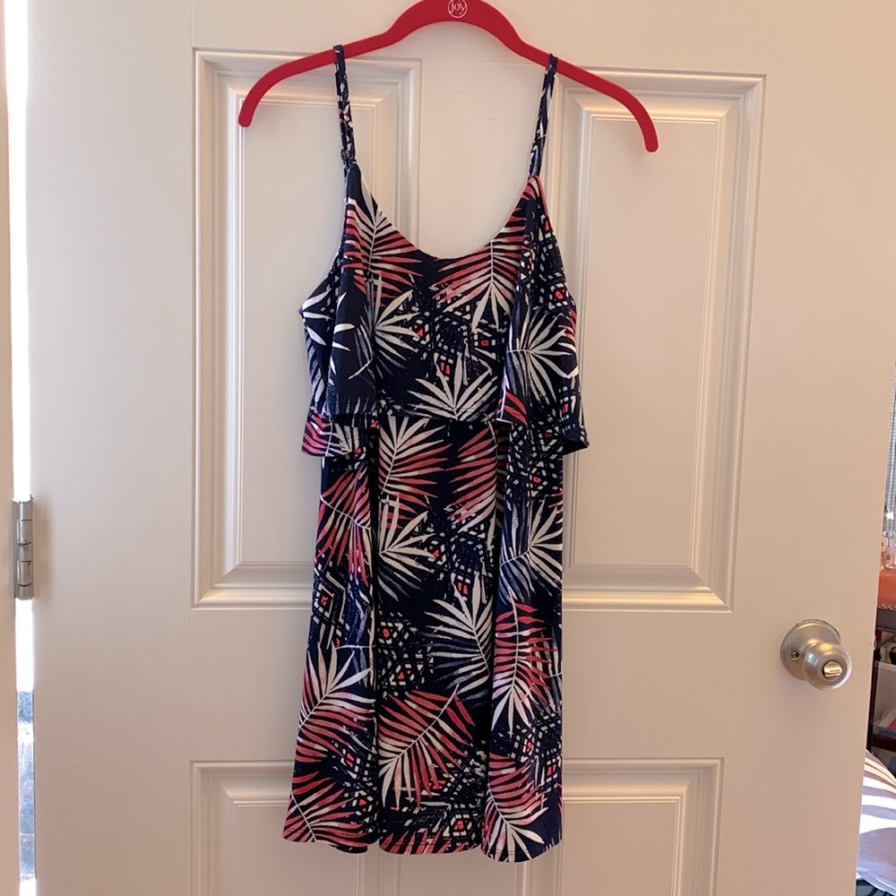 Express brand Navy Print Mini Dress- X-Small